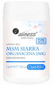 Aliness MSM siarka organiczna OPTIMSM® NAJCZYSTSZA 100% 250g